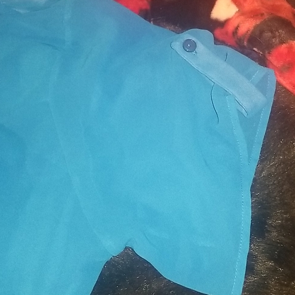 WAS $45 LUSH NORDSTROM Sheer BLUE Button Tunic/Shirtdress - Picture 8 of 13